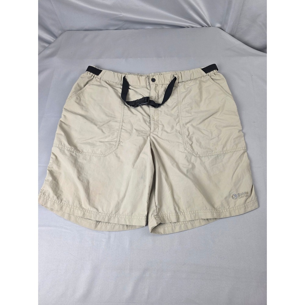 Guide Series Gander Mountain Mens 2XL Khaki Hiking Shorts Belted Outdoor Tan